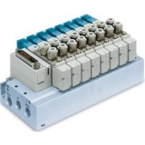 SMC solenoid valve 4 & 5 Port  SS5Y3-52, 3000 Series Manifold, D-sub Connector, Flat Ribbon Cable, PC Wiring System (IP40)
